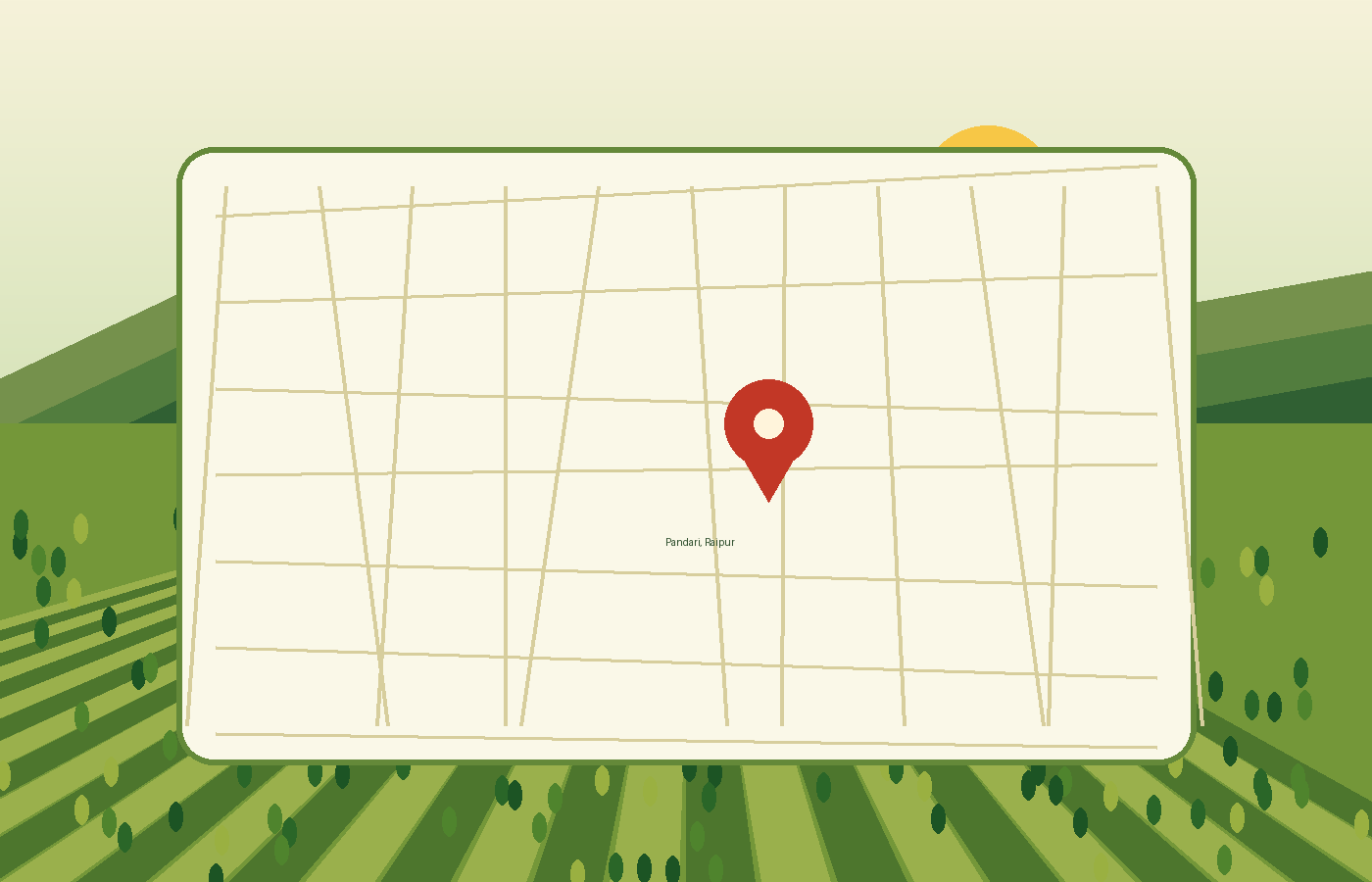 Map location Pandari Raipur